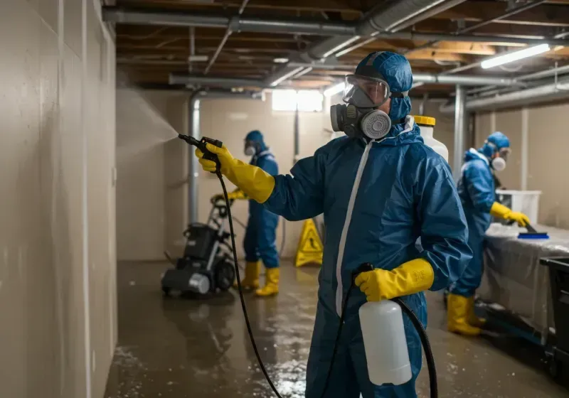 Basement Sanitization and Antimicrobial Treatment process in Kingsburg, CA