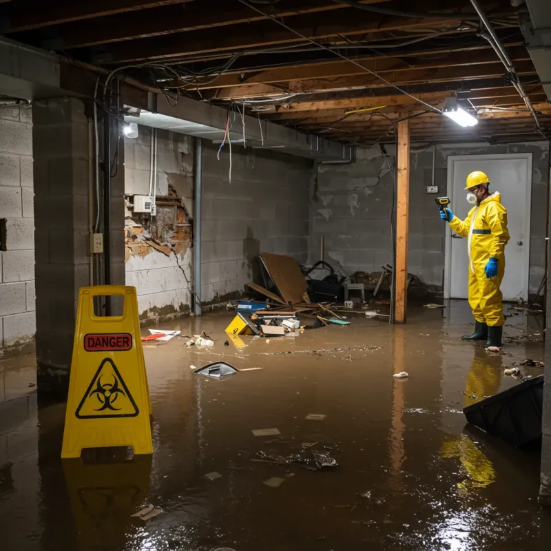 Flooded Basement Electrical Hazard in Kingsburg, CA Property